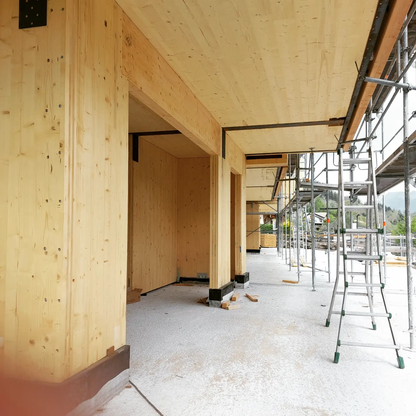 cross laminate timber building